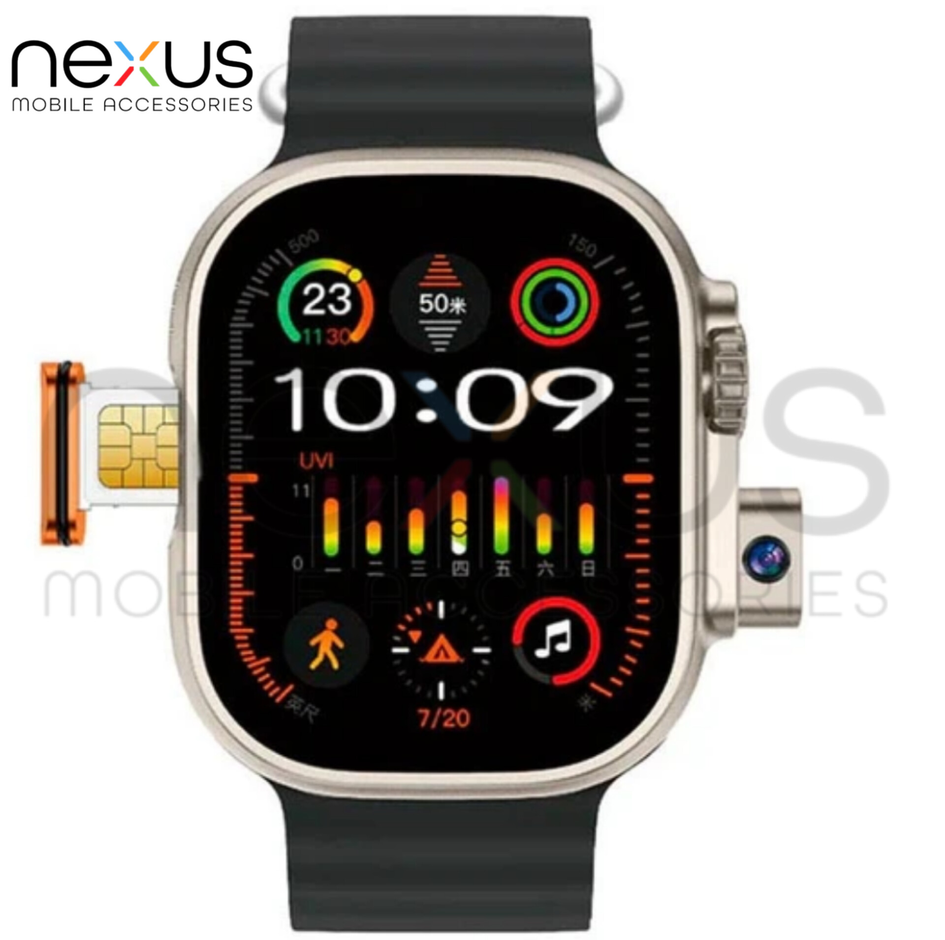 ساعت هوشمند jeyes ms33 ultra سیم کارت خور و دوربین دار با بند استیل